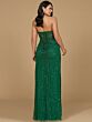 Lara 9953 Sheer Corset Side Slit Dress