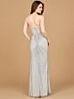 Lara 9953 Sheer Corset Side Slit Dress