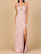 Lara 9959 Lace-Up Back Sweetheart Neck Dress
