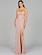 Lara 9959 Lace-Up Back Sweetheart Neck Dress