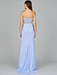 Lara 9960 Illusion Top High Slit Dress