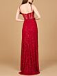 Lara 9960 Illusion Top High Slit Dress