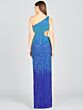 Lara 9972 One Shoulder Ombre Sequin Dress