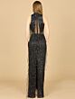 Lara 9973 Illusion Cutouts Fringe Sequin Dress