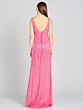 Lara 9974 Center Slit Fringe Sequin Dress