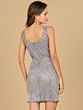 Lara 29058 Bateau Neckline Fringe Hem Dress