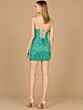 Lara 29113 Scoop Neckline Lace-Up Fringe Dress