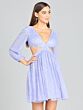 Lara 29288 Bishop Sleeves Lace-Up Sequin Dress