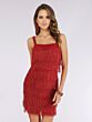 Lara 29488 Two Strap Layered Fringe Dress