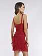 Lara 29488 Two Strap Layered Fringe Dress