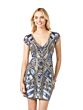 Lara 29909 Cap Sleeve Geometric Dress