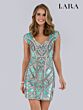 Lara 29909 Cap Sleeve Geometric Dress