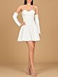 Lara 51203 Ivory Sweetheart Neck Short Wedding Dress