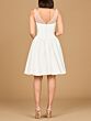 Lara 51204 Knee-Length Bateau Neck Ivory A-Line Wedding Dress