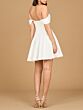 Lara 51206 Short Off The Shoulder Ivory Wedding Dress