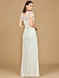 Lara 51219 Ivory Illusion Neck Flutter Sleeve Bridal Gown