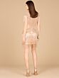 Lara 29123 Cap Sleeves Fringe Short Bridal Dress