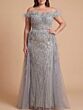 Lara 29161 Feather Neckline Overskirt Wedding Dress