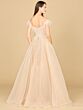 Lara 29161 Feather Neckline Overskirt Wedding Dress