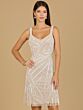 Lara 29183 Cowl Back Embellished Short Wedding Dress