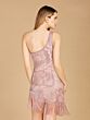 Lara 29291 Fringe Hem One Shoulder Short Bridal Dress
