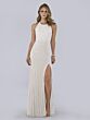 Lara 51039 High Slit Halter Neck Wedding Dress