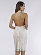 Lara 51047 Halter Neck Geometric Short Wedding Dress