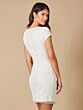 Lara 51051 Cap Sleeves V-Neck Short Wedding Dress