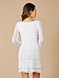 Lara 51062 Layered Skirt Floral Short Wedding Dress