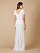 Lara 51078 Center Slit Geometric Wedding Dress