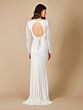 Lara 51088 Illusion Sleeves Geometric Bridal Dress