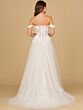 Lara 51114 Sheer Corset Off The Shoulder Wedding Dress