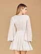 Lara 51121 Angel Sleeves Sequin Short Wedding Dress