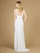 Lara 51123 Scoop Neckline Slit Skirt Wedding Dress