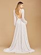 Lara 51124 Bishop Sleeves Backless Bridal Dress