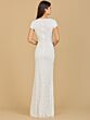Lara 51141 Cap Sleeve Embellished Wedding Dress