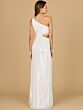 Lara 51147 Side Cutout Fringe Bridal Dress