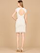 Lara 51175 Cutout Back Cap Sleeves Short Bridal Dress