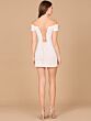 Lara 51176 Off The Shoulder Lace-Up Short Wedding Dress