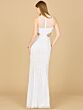 Lara 51183 Sheer Neckline Fringe Cutout Bridal Gown