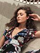 Mac Duggal 55933 Floral Print Plunging Neck Dress