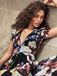 Mac Duggal 55933 Floral Print Plunging Neck Dress