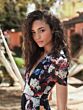 Mac Duggal 55933 Floral Print Plunging Neck Dress
