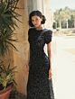 Mac Duggal 24003 Puff Sleeve Beaded Dress