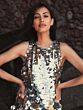 Mac Duggal 5961 Disc Sequin Trapeze Dress