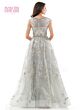 Marsoni MV1255 V-Neck Beaded Embroidery Dress