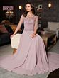 Marsoni M312 Beaded Bodice Illusion Sleeves Dress