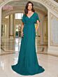 Marsoni M320 Faux Wrap Flare Sleeve Dress