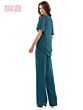 Marsoni M321 Layered Top Short Sleeve Pant Suit