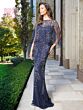 Marsoni MV1201 Removable Cape Spaghetti Straps Dress